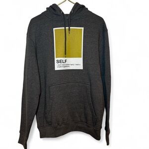 Khalid’s “SELF” Graphic Hoodie - Charcoal + Pantone Mustard Panel & Lyrics